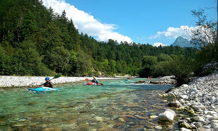 Kayak sur la Soca