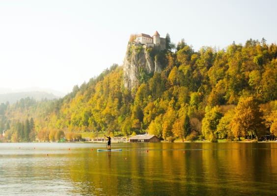 sup sur le lac de Bled