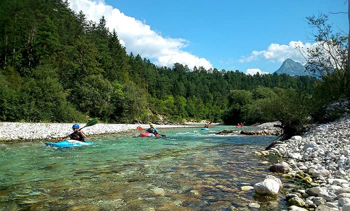 kayak sur la Soca
